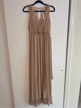 Baltic Born Champagne Sequin Maxi Dress